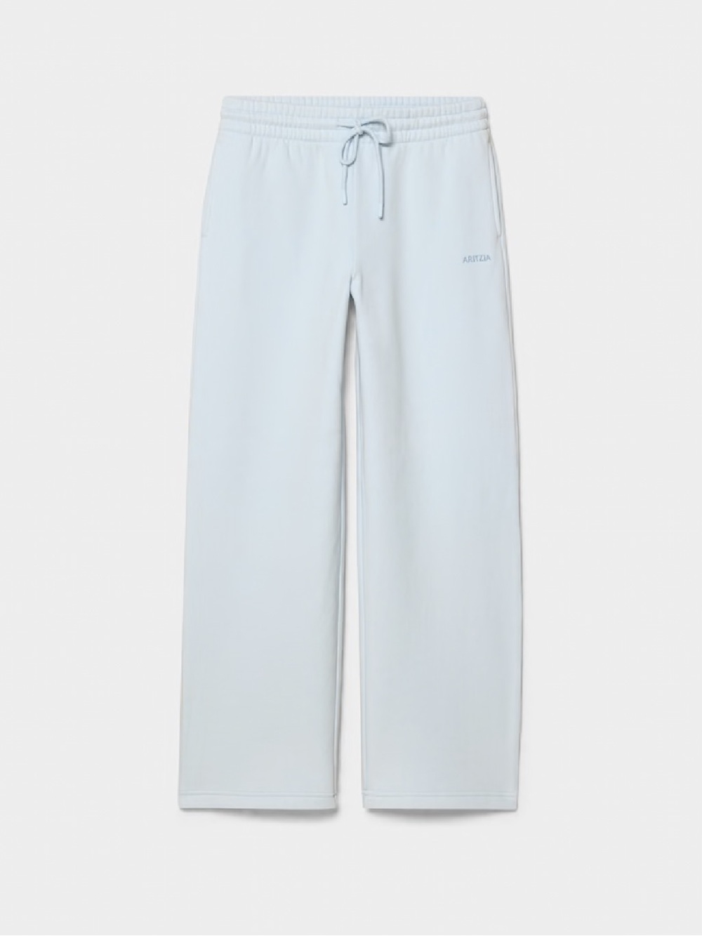 Aritzia Cozy Sweatfleece Light Blue wide leg sweatpants NWOT - Picture 6 of 9
